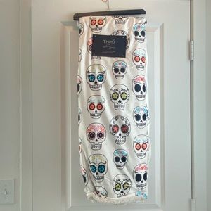 Halloween Blanket Throw Sugar Skull Sherpa 50”x70”